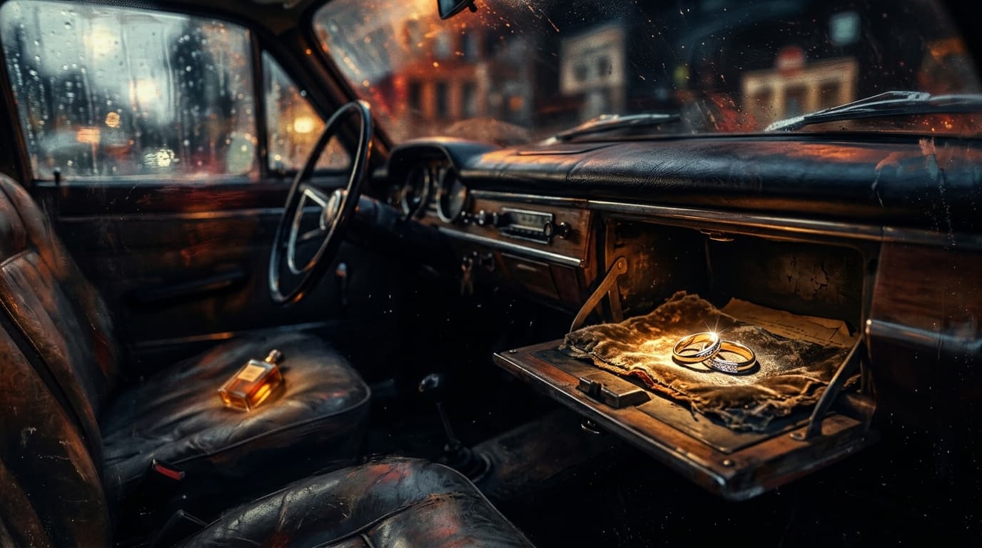 Op de achterbank van de Ascona